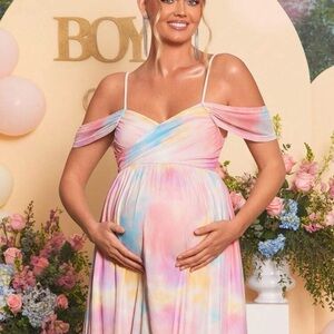 SHEIN Pastel Tie-Dye Maxi Dress